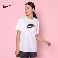 耐克 NIKE短袖衫女装时尚生活运动休闲透气圆领T恤DB9828-100