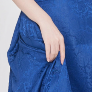 後物堂 承系列 缠枝四季花纹 女士马面裙 诺谬蓝