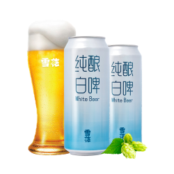 snowbeer雪花啤酒snowbeer纯酿白啤500ml18听全面升级大包装