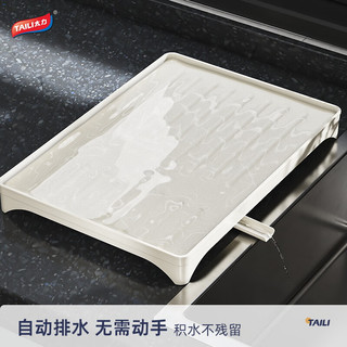 太力沥水碗架篮厨房用具置物架餐具碗碟盘筷子台面水槽汲水架 台置式碗碟沥水架（白色）