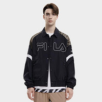 FILA 斐乐 男装运动外套男子时尚百搭舒适透气简约宽松翻领梭织外套