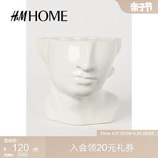 H&M HMHOME家居用品半瓷花瓶花器仿真花卧室插花容器仿真饰品0691264