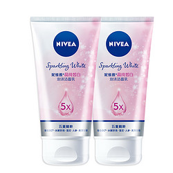 NIVEA 妮维雅 晶纯皙白泡沫洁面乳100ml*2