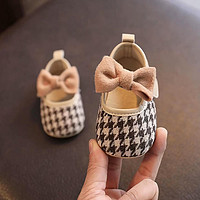 优沐晨 学步鞋女童婴儿鞋春秋季3-6个月女宝宝单鞋不掉跟0-1岁公主鞋 棕色 内长12cm15码