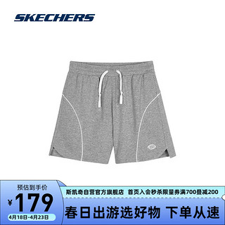 SKECHERS 斯凯奇 休闲时尚运动裤L224W045 中花灰/004F XXL