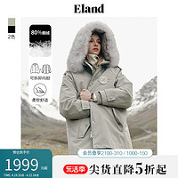 E·LAND 衣恋 Eland衣恋羽绒服女保暖派克服毛领冬新款