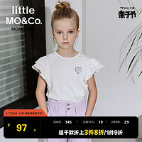 Little MO&CO. 纯棉-little moco童装夏装女孩儿童短袖t恤洋气珠片上衣女童背心