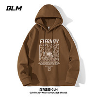 GLM 美式复古连帽卫衣男秋季男装长袖休闲套头上衣外套