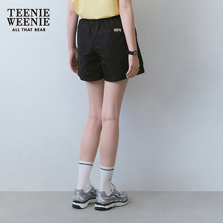 Teenie Weenie【UPF50+】小熊短裤女2024年夏季防晒防紫外线户外短裤女 黑色 155/XS