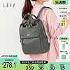 LEFF 帆布双肩包女2024新款14寸电脑包旅行大容量学生书包通勤背包