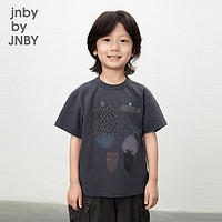 jnby by JNBY江南布衣童装圆领短袖T恤宽松24春男女童1O3110160 031/深灰 150cm