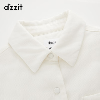DZZIT地素牛仔棉服干净纯色简约百搭设计女 白色 XS