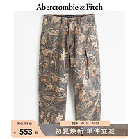 ABERCROMBIE & FITCH男装 24春夏美式百搭迷彩宽松工装裤 357170-1 棕色迷彩 28/30 (175/72A)