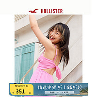 HOLLISTER24年春夏中长款飘逸可爱层叠吊带连衣裙女 357863-1 粉色 XXS (160/80A)标准版