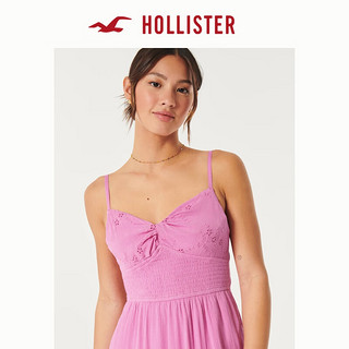 HOLLISTER24年春夏中长款飘逸可爱层叠吊带连衣裙女 357863-1 粉色 XXS (160/80A)标准版