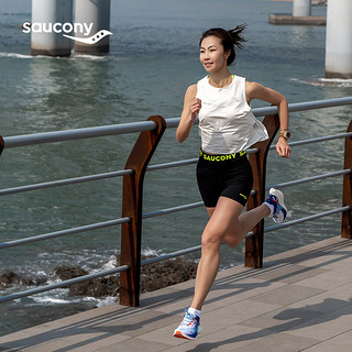 Saucony索康尼啡鹏4全掌碳板跑鞋女马拉松竞速跑步鞋春夏透气运动鞋 白兰401【大连城市款】 35.5