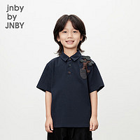 jnby by JNBY江南布衣童装翻领中袖T恤宽松24春男女童1O3112660 414/蓝藏青 150cm