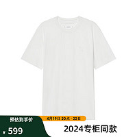 杰帝梵JDV男装2024春夏白色基础款纯棉T恤短袖上衣STT4434 白色 170/92B（01）