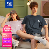 唐狮 TONLION2024夏季圆领短袖T恤 男款/墨蓝 M