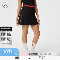 金林德伯格（J.Lindeberg）夏季GOLF舒适弹力纯色时尚A字裙女士524216005 RPR黑色 155/60A/XS