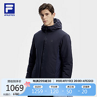 FILA 斐乐 官方男士棉服2024春基础简约健身运动休闲连帽外套