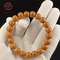 今夕猴头核桃手串男直切老型桶光珠小核桃文玩佛珠念珠绕指柔手链女士 老型桶珠 10*9mm