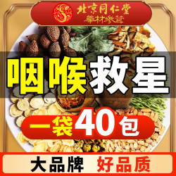 Tongrentang Chinese Medicine 同仁堂 TRT）胖大海金银花罗汉果甘草菊花茶吸烟者清润咽喉茶肺茶养生茶160g