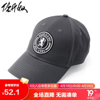 佐丹奴帽子男胜利狮王胶章纯棉运动帽可调节休闲鸭舌帽男01201003 06灰色(绣章)