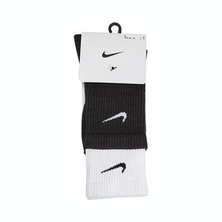 NIKE 耐克 Everyday Plus Cushioned 中性运动袜 DD2795-011 黑色/白色 M