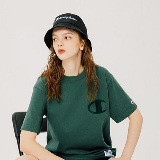 Champion 经典刺绣圆领男女短袖情侣T恤纯棉打底官方正品