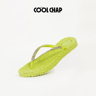 COOLCHAP 麻花人字拖 防滑软底 无限青柠-青 39码 女鞋