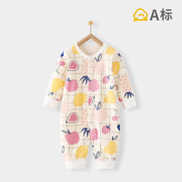 班杰威尔（Banjvall）婴儿连体衣衣服薄款婴儿衣服纯棉无骨0-2岁宝宝空调衫居家服睡衣 四季苹果 90cm