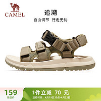 CAMEL 骆驼 魔术贴撞色凉鞋男运动休闲鞋子 K13M16L2001 军绿 38