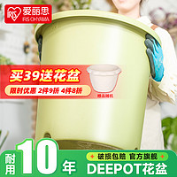 IRIS 爱丽思 Deepot深型月季莲花家用仿陶瓷绣球花盆爱丽丝塑料加多肉仑