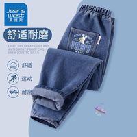 真维斯童装男童运动裤春秋儿童休闲牛仔裤中大童洋气时尚裤子 【薄款牛仔裤11】牛仔蓝 140