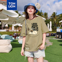 唐狮 TONLION2024女圆领短袖T恤TB 砂咖 L
