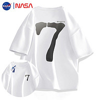 NASAOVER NASA美式短袖男夏季纯棉oversizetshirt潮流t恤男休闲百搭上衣