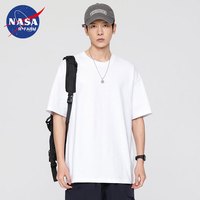 NASAR-FARM重磅210g纯棉纯色T恤夏季男女同款落肩圆领厚实打底衫内搭短袖 白色 S