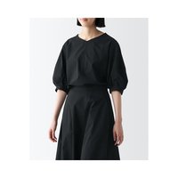無印良品 無印良品 MUJI 女士五分袖衬衫 轻松易干 材质亲肤 舒适