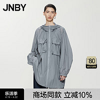 江南布衣（JNBY）【防晒衣】24春夏UPF100+夹克女工装风H型5O4615850 307/浅灰绿 M