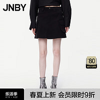 JNBY24夏半身裙女工装纯棉A型大口袋机车风5O5D15340 001/本黑 XS