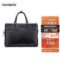 Samsonite 新秀丽 公文包男士大容量商务手提包头笔记本电脑包 NP8 黑色