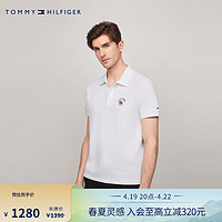 TOMMY HILFIGER【520胶囊系列】 24春夏男珠地网眼凉感POLO衫37001 白色YCF S （：120-135斤）