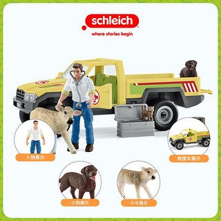 Schleich 思乐 兽医拜访农场套装玩具42503礼盒装玩偶送礼仿真模型