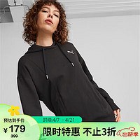 PUMA 彪马 女子 基础系列 针织卫衣 676653-01黑色-01 S(155/80A)亚洲码S