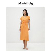 Marisfrolg玛丝菲尔2024春季橙色百搭镂空设计感衬衫上衣女 橙色 XL