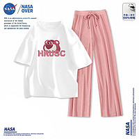 NASAOVER NASA联名套装女t恤公主风潮款显瘦裤子2024新款小清新搭配两件套
