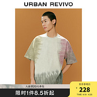 URBAN REVIVO UR2024春季男装时尚休闲设计感扎染圆领短袖T恤UML440012 多色 L