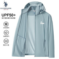 百亿补贴：U.S. POLO ASSN. USPOLOASSN保罗冰丝情侣薄款连帽防晒衣男防紫外线衣服夏季钓鱼服