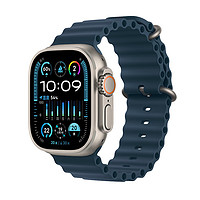 Apple 苹果 Watch Ultra2 智能手表49毫米钛金属表壳蓝色海洋表带 eSIM健康手表 MRF73CH/A